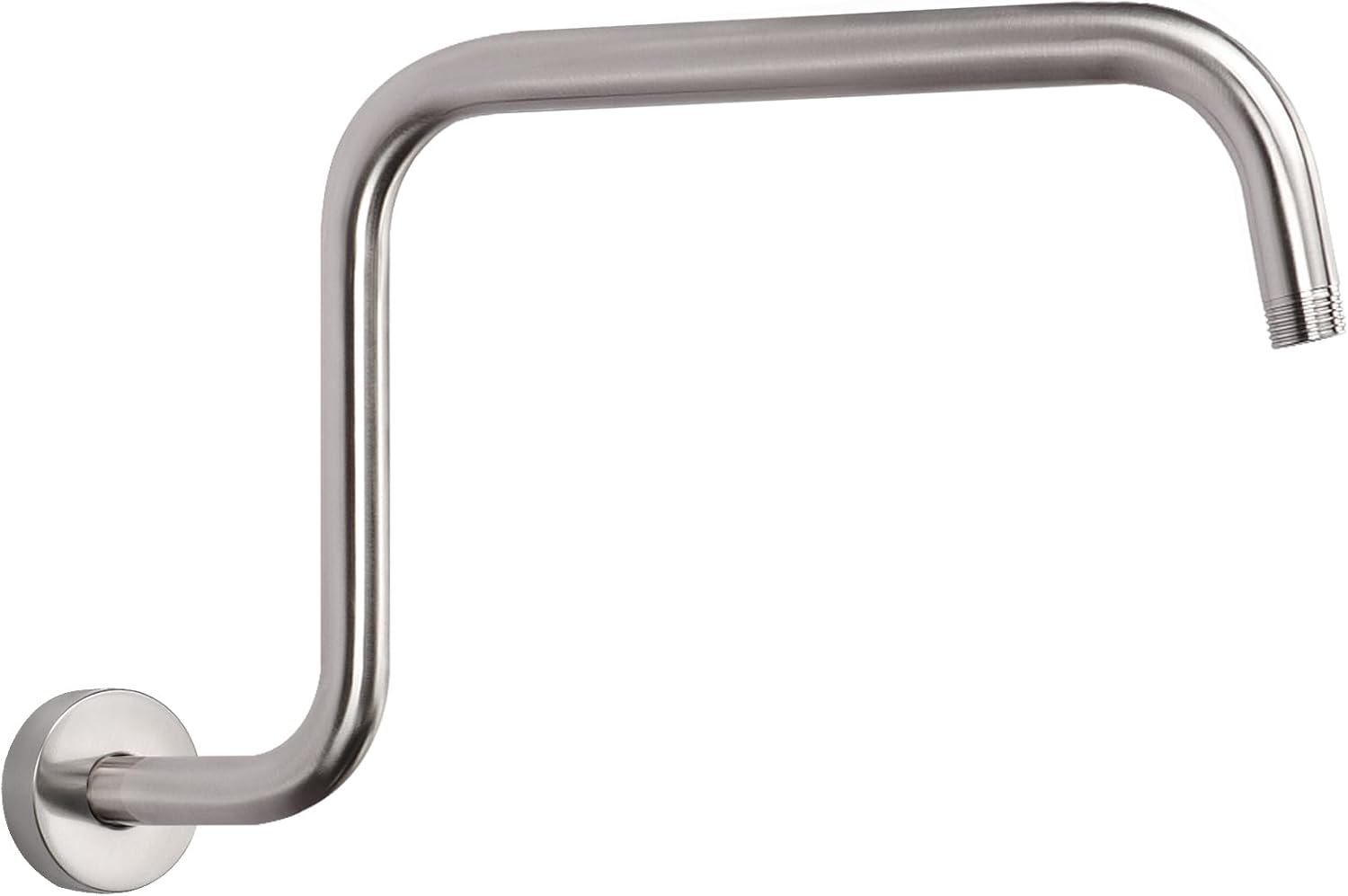 HarJue S Shaped Shower Arm 16 Inch Brushed Nickel