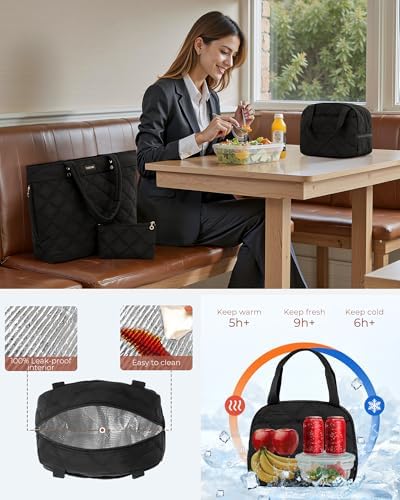 TAKUMI 3PCS Lunch Tote Bag Combo for Women