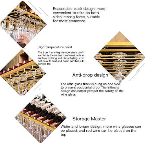 Adjustable Wall-Mounted Wine Glass Holder with 2 Layers