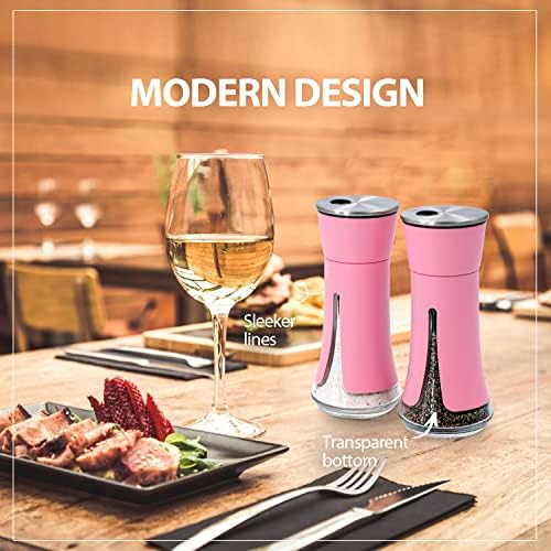 Pink Salt and Pepper Shakers Set by Aelga