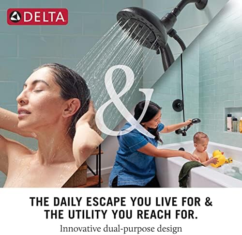 Delta 4-Spray In2ition Dual Shower Head with Handheld Matte Black