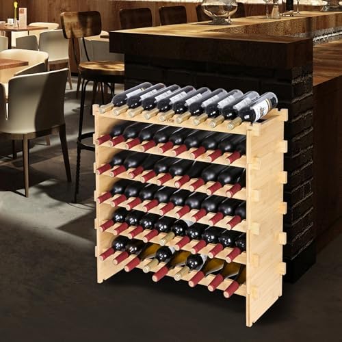 VEVOR 8-Tier Stackable Wine Rack for 72 Bottles