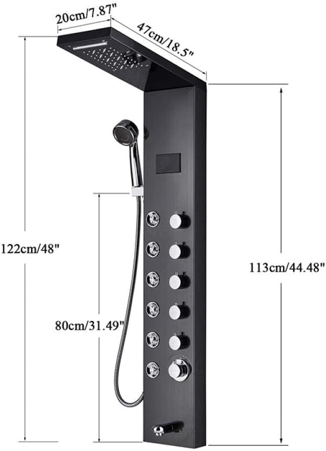 Gougeltd Digital Shower Panel System with LED Display