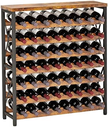 Homeiju 56-Bottle Wooden Wine Rack Freestanding