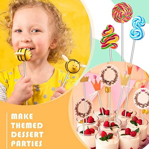 Zopeal 200 PC Acrylic Lollipop Sticks for Decor Baking