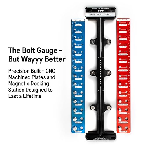 Identibolt PRO Thread Checker - 28 Sizes Metric Imperial Magnetic Mount