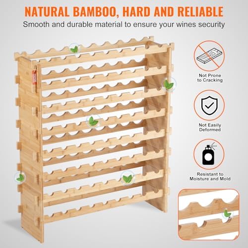 VEVOR Modular Freestanding Wine Rack 72 Bottles