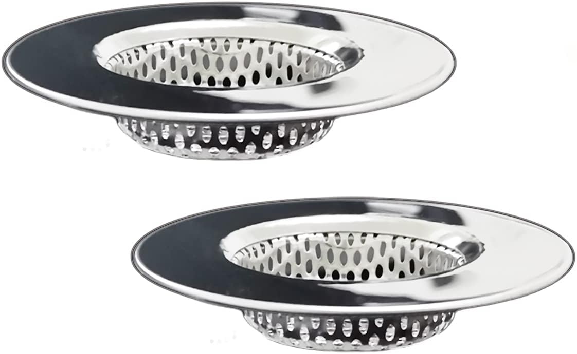 Seatery 2PCS Bathtub Drain Strainers with Hair Catcher
