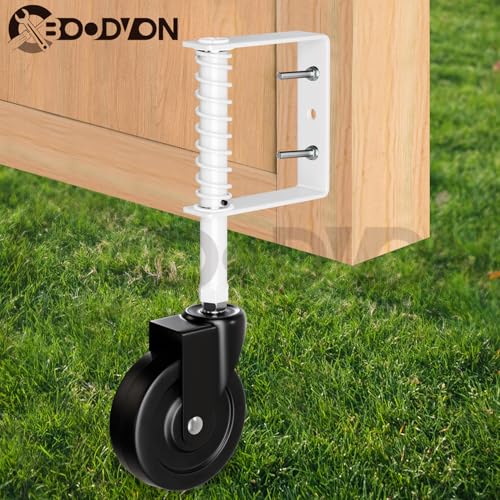 4 Spring Loaded Gate Caster with 360 Rotation 220 Lbs Capacity 2 Pack