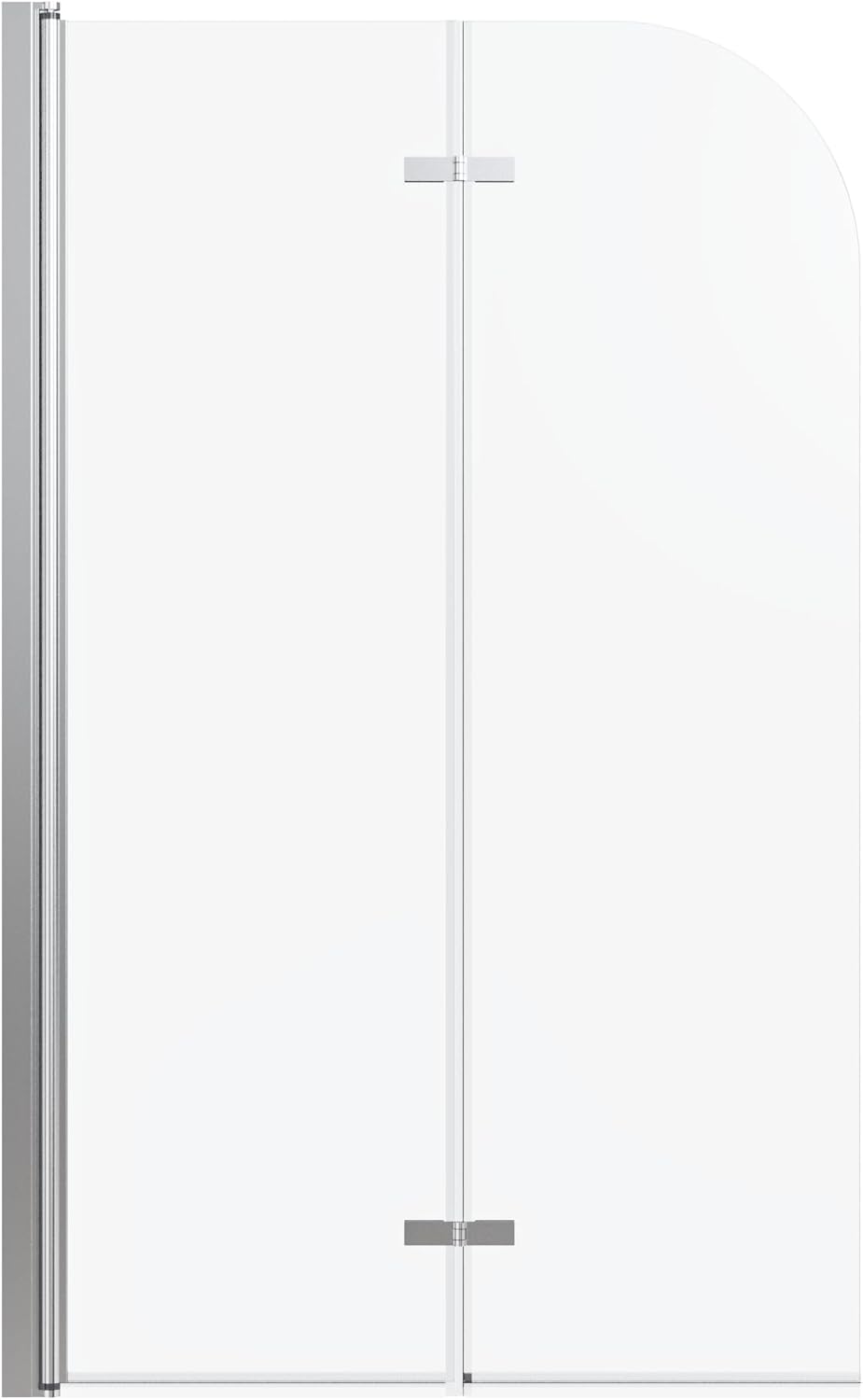 34 x 58 Frameless Pivot Bathtub Door with Brushed Gold Finish
