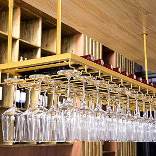 Adjustable Wall-Mounted Wine Glass Holder with 2 Layers