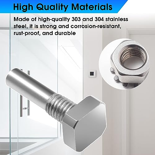 GGTE Glass Shower Door Pivot Pin Kit with Hex-Nut and Washer