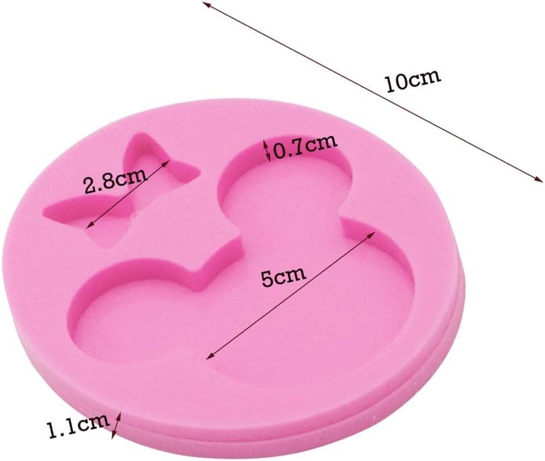 Seedomes Cute Mouse Head Bow Silicone Mold for DIY Chocolate Candy