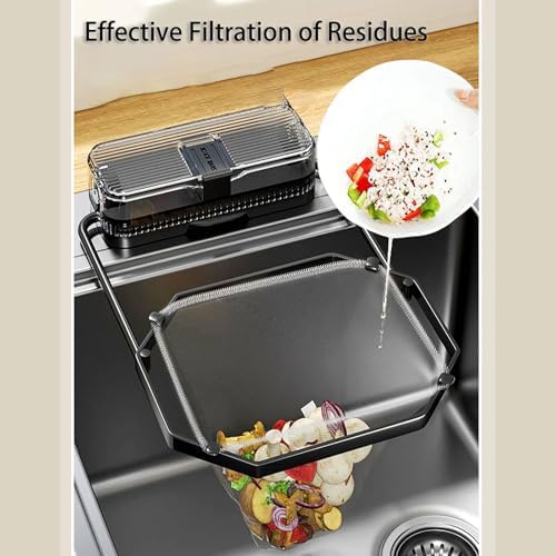 Cuzykitchen Sink Drainer with Suction Cup and Net 2 Pack