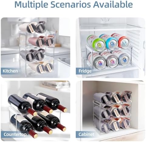 4-Tier Stackable Water Bottle Organizer for Large Cups