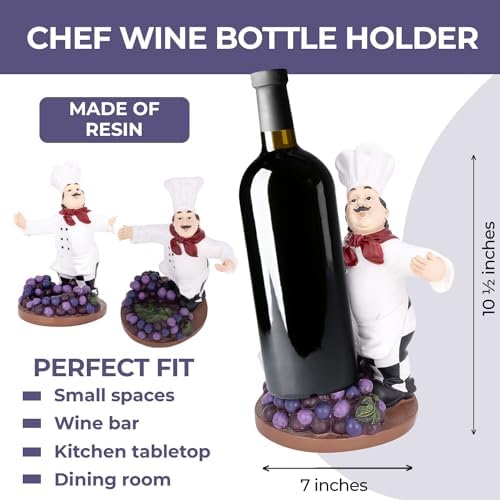 Italian Chef Wine Bottle Holder - Chef Hug Design