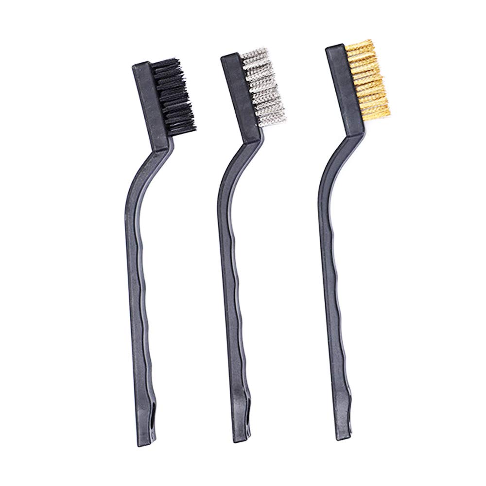 3Pcs Mini Wire Brush Set for Cleaning and Rust Removal