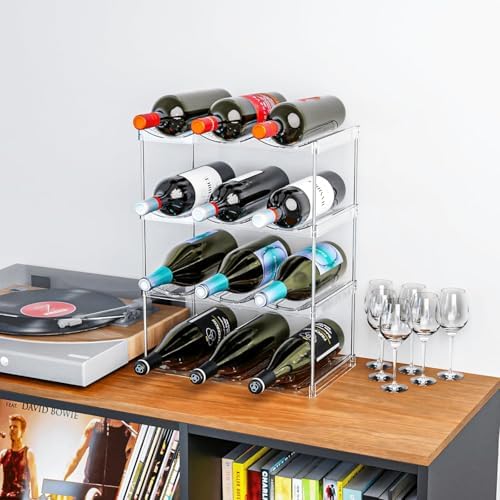 SuoXing Stackable Water Bottle Organizer 3 Pack