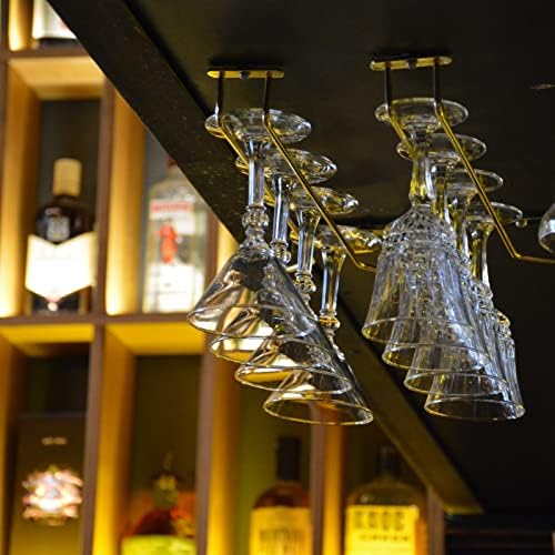 Dicunoy 6 Pack Black Wine Glass Rack