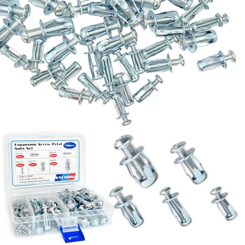 50pcs Carbon Steel Petal Nuts with Screws M4 M5 M6 M8