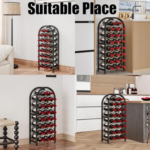 Dazioter Freestanding Wine Rack 23 Bottles Black 1