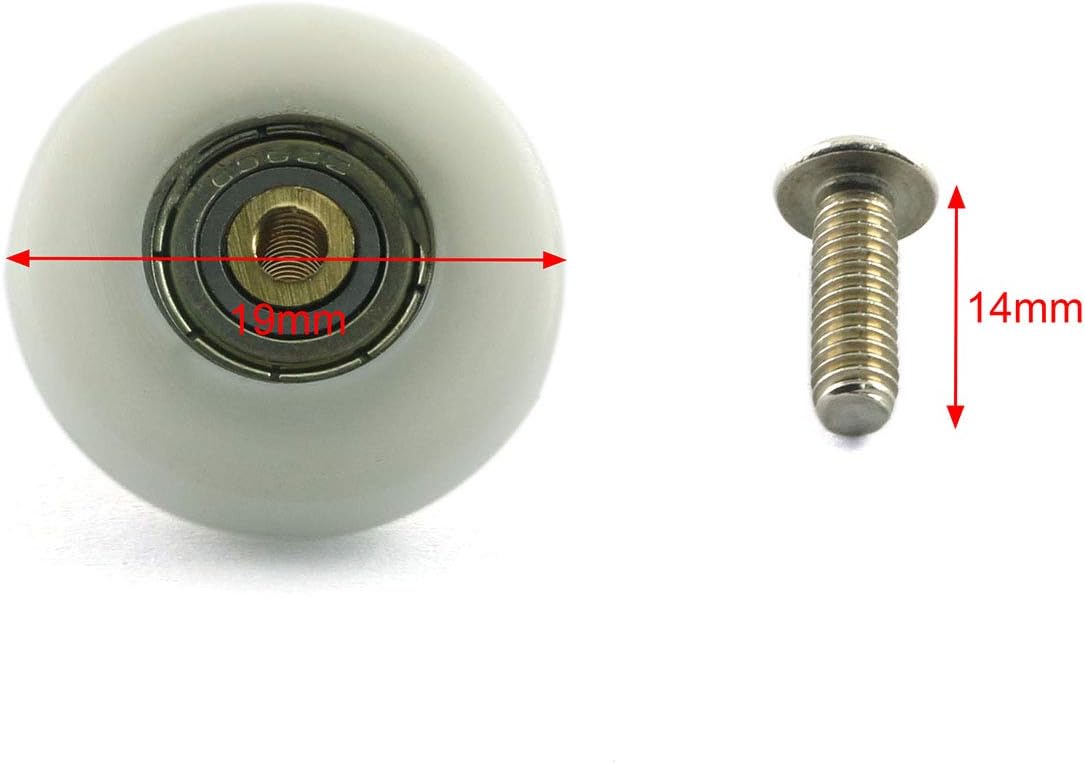 HJ Garden 4pcs Shower Door Rollers Replacement