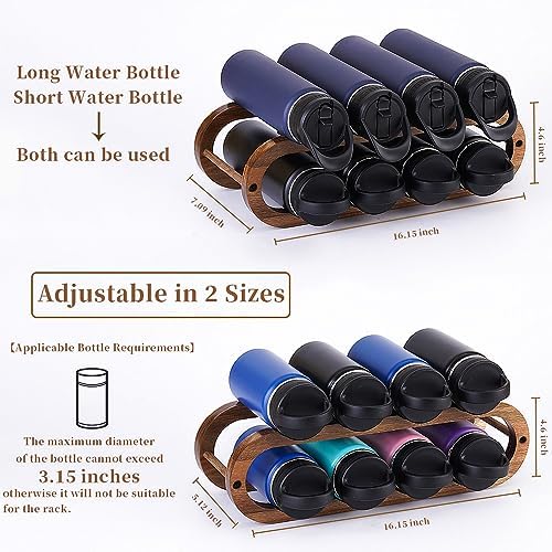 Navtcow Acacia Wood 2 Tier Wine Water Rack