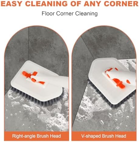 MOSEN 3 in 1 Long Handle Scrub Brush Set