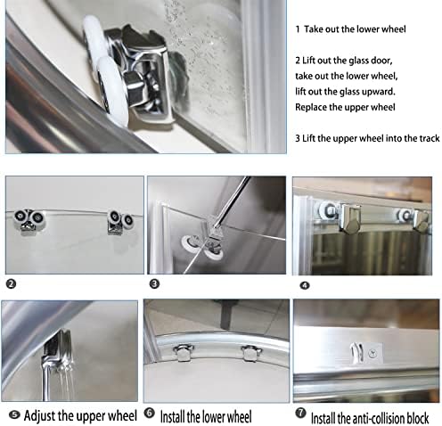 Cokritsm 25mm Shower Door Rollers 4-Pack
