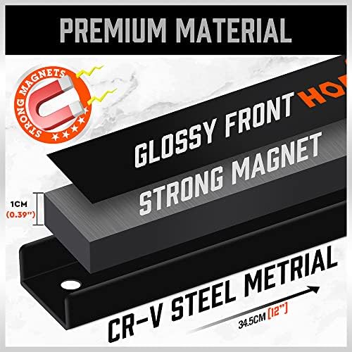 HORUSDY 12 Inch Magnetic Tool Holder Strip 4 Pack
