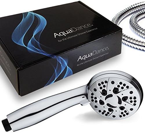 AquaDance High Pressure Handheld Shower with 6 Settings and 5ft Hose