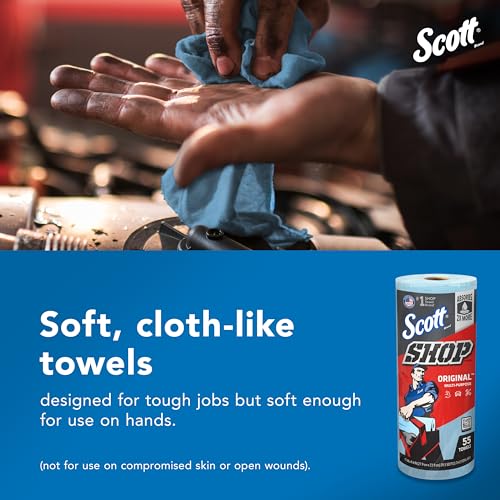 Scott Shop Original Blue Towels 94x11 12 Rolls 660 Sheets Total