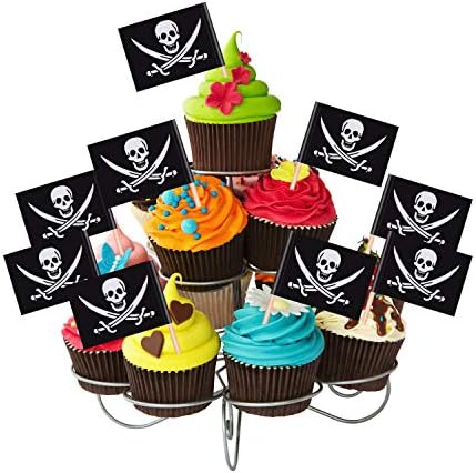 Blulu Pirate Cocktail Toothpick Flags 100 Pieces