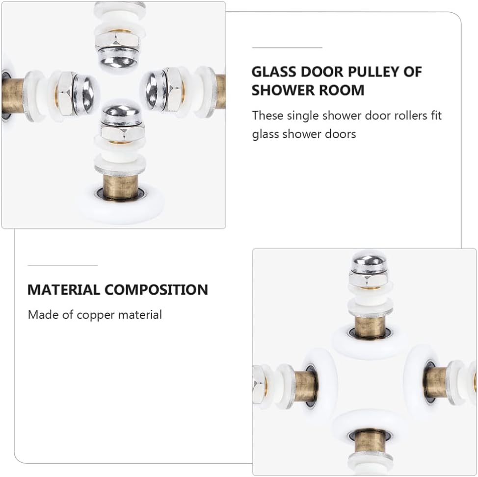 Hemobllo Shower Door Rollers Replacement 4 Pcs