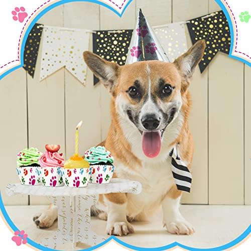 200 Pcs Paw Bone Cupcake Liners Multi Color