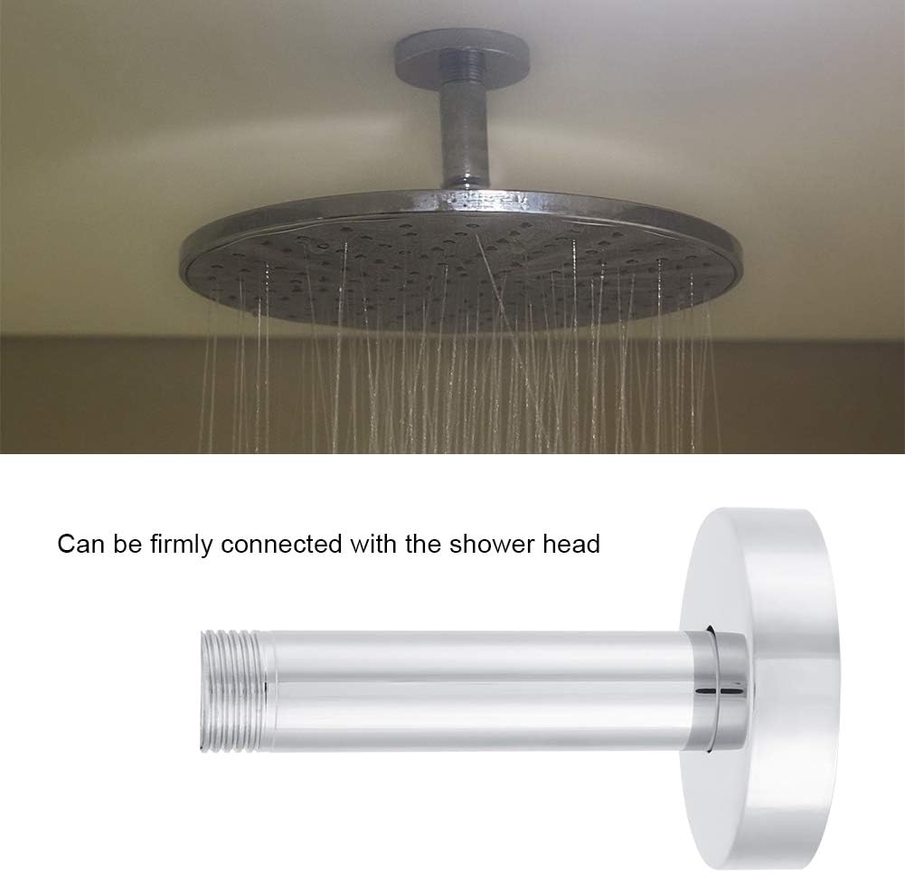 CRBWXONLIFE Straight Shower Arm G12in Stainless Steel Ceiling Mounted Shower Accessories