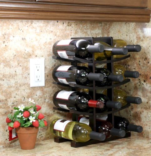 Oceanstar WR1132 12-Bottle Bamboo Wine Rack