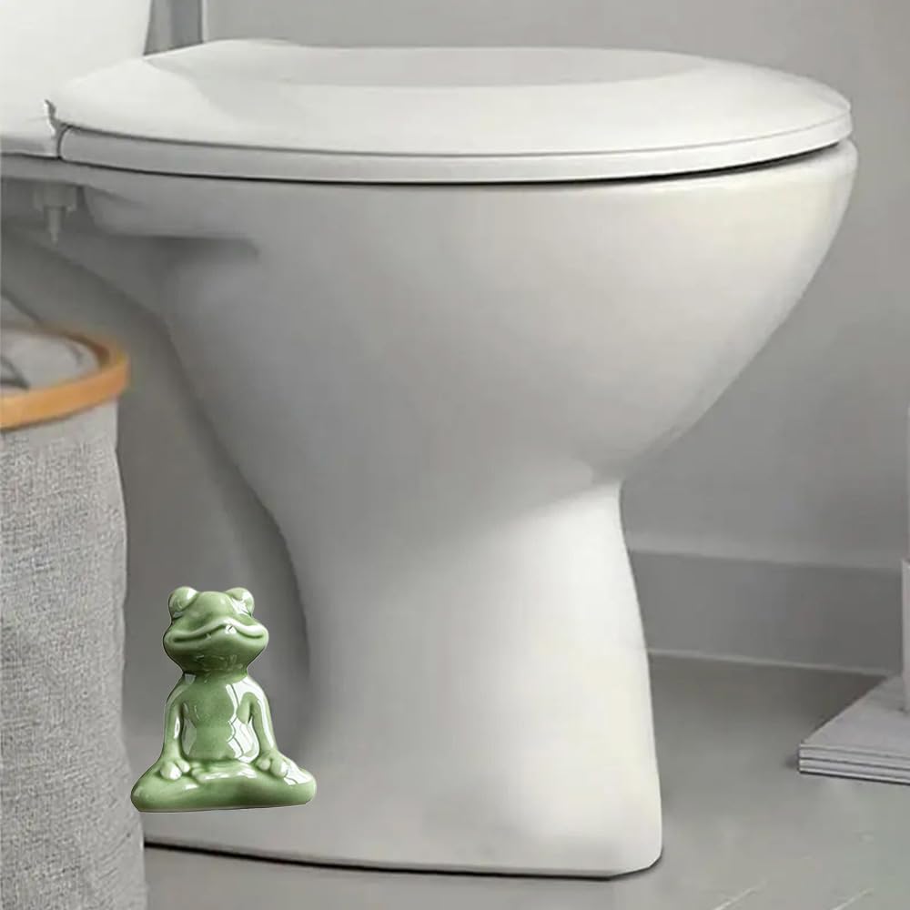2PCS Cute Frog Toilet Bolt Caps Adorable Bathroom Decor