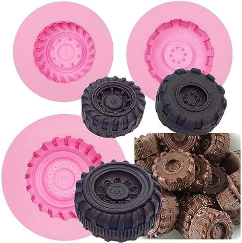 Muyulin 3D Tire Silicone Fondant Molds Set of 3