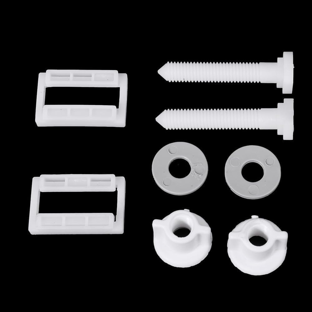 Wentoenapp 2Pcs Toilet Seat Screws Nuts with Washers Kit