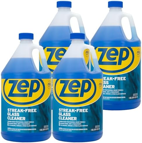 Zep Streak-Free Glass Cleaner - 1 Gallon 4-Pack Case of 4 ZU1120128