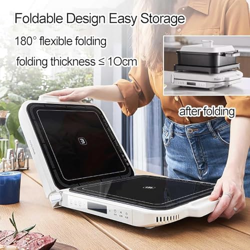 Electric Indoor Grill Hot Pot with Dual Temperature Control