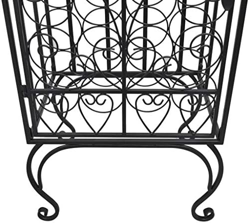 BIGBARLEY 28-Bottle Metal Wine Rack Cabinet