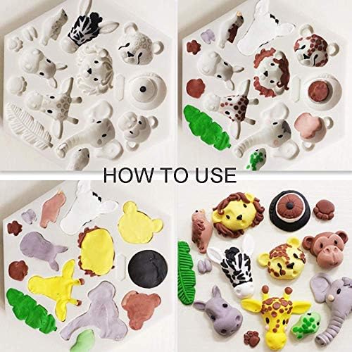 Fewo Forest Animals Fondant Cake Molds Set