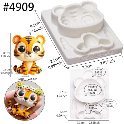 FUNSHOWCASE Fondant Mold Tiger Cake Topper 31 Inch Tall