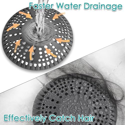 Shower Hair Catcher 2 Pack 55in Large Silicone Drain Strainer