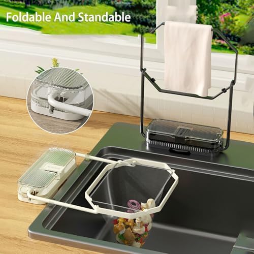 Cuzykitchen Sink Drainer with Suction Cup and Net 2 Pack