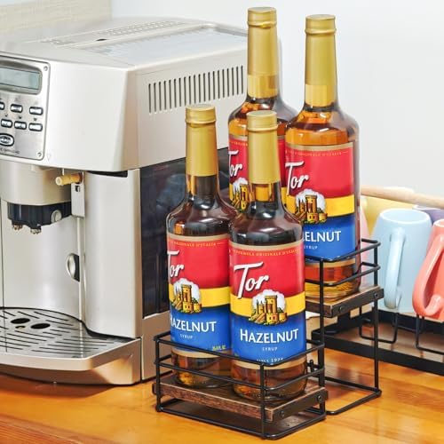 AUATRONNE 4 Bottle Coffee Syrup Organizer Rack 1