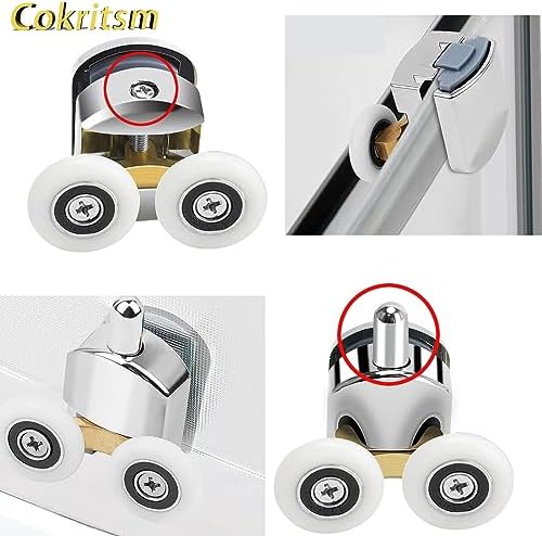 Cokritsm 25mm Shower Door Rollers 4-Pack