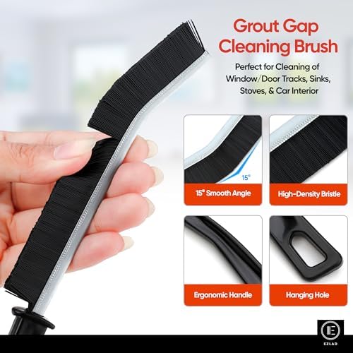 EZLAD 5 Pcs Hard Bristle Crevice Cleaning Brush Set